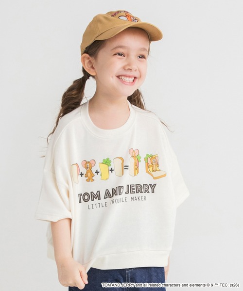 BRANSHES(ブランシェス)の「【トムとジェリー】スウェット7分袖Tシャツ(Tシャツ/カットソー・キッズ・ブラウン/チャコールグレー/アイボリー・120/110/130/90/100)」の5枚目の写真