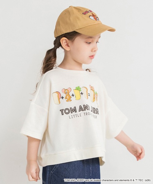 BRANSHES(ブランシェス)の「【トムとジェリー】スウェット7分袖Tシャツ(Tシャツ/カットソー・キッズ・ブラウン/チャコールグレー/アイボリー・120/110/130/90/100)」の6枚目の写真