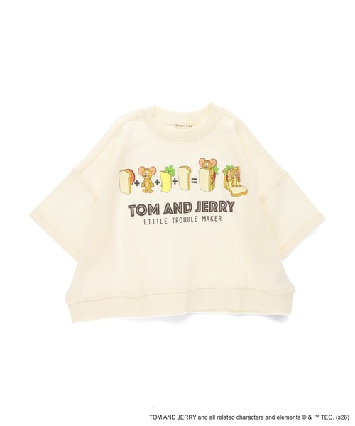BRANSHES(ブランシェス)の「【トムとジェリー】スウェット7分袖Tシャツ(Tシャツ/カットソー・キッズ・ブラウン/チャコールグレー/アイボリー・120/110/130/90/100)」の9枚目の写真