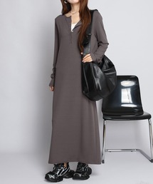 by LEGNA（バイレグナ）の「【選べる丈感】リブマキシヘンリーネックワンピース（ワンピース）」