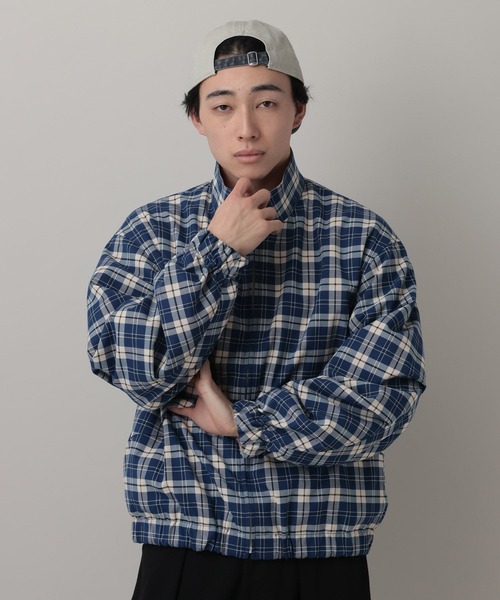 RAGEBLUE（レイジブルー）の「Reversible Stand Neck Bourbon/リバーシブルTRスタンドネックブルゾン（ブルゾン・メンズ・ネイビー/ベージュ・MEDIUM/LARGE）」の20枚目の写真