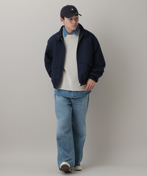 RAGEBLUE（レイジブルー）の「Reversible Stand Neck Bourbon/リバーシブルTRスタンドネックブルゾン（ブルゾン・メンズ・ネイビー/ベージュ・MEDIUM/LARGE）」の17枚目の写真