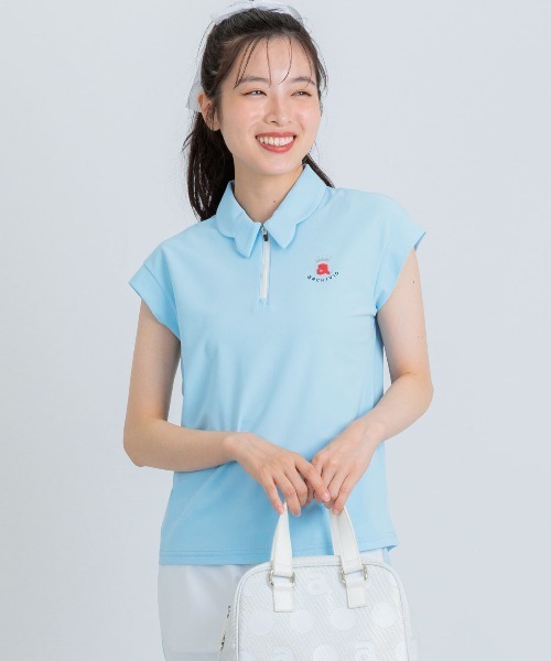 archivio(アルチビオ)の「<LADIES>UV速乾ジップ襟プルオーバー(Tシャツ/カットソー・レディース・ホワイト/レッド/ライトブルー/ブラック・L/M/S)」の18枚目の写真