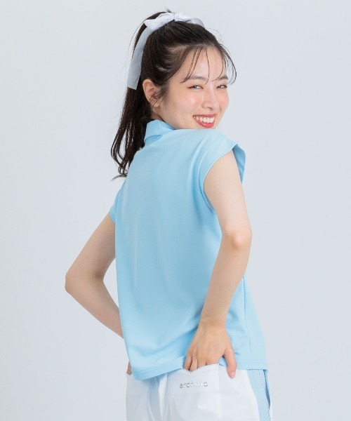 archivio(アルチビオ)の「<LADIES>UV速乾ジップ襟プルオーバー(Tシャツ/カットソー・レディース・ホワイト/レッド/ライトブルー/ブラック・L/M/S)」の19枚目の写真