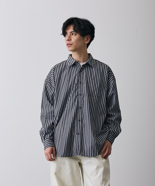 improves（インプローブス）の「ストライプ 長袖 シャツ（シャツ/ブラウス・メンズ・サックスブルー/ブルー/グレー/ホワイト/ブラック系/ブルー系・SMALL/MEDIUM/LARGE/X-LARGE）」の3枚目の写真