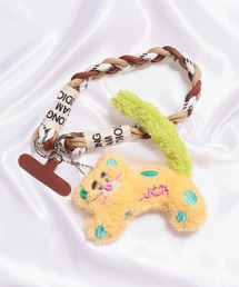 ALWAYS GOOD TIME（オルウェイズグッドタイム）の「もふもふネコチャーム付き スマホショートストラップ / ハンドストラップ（スマホグッズ）」