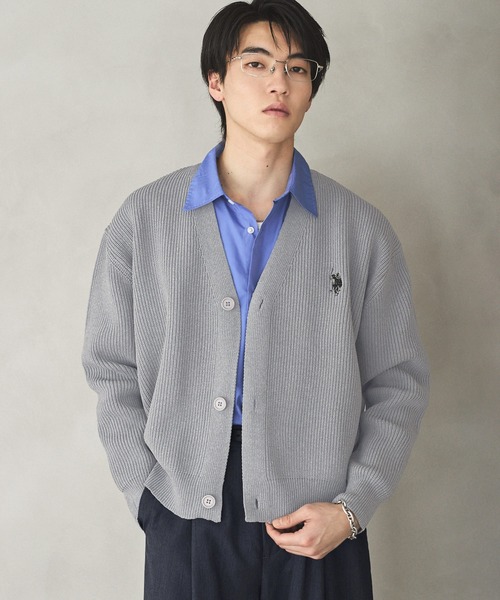 U.S. POLO ASSN.(ユーエスポロアッスン)の「U.S. POLO ASSN.畦編みVネックカーディガン(カーディガン/ボレロ・メンズ・ブラック/ネイビー/グレー・S/M/L)」の15枚目の写真