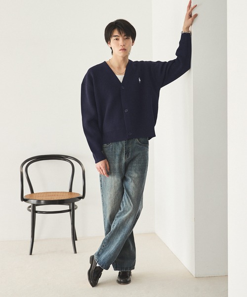 セール】U.S. POLO ASSN.畦編みVネックカーディガン（カーディガン