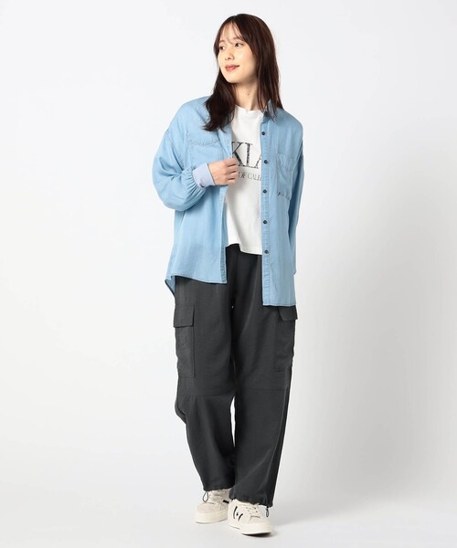 Grand PARK(グランドパーク)の「エステルワッシャー 2WAYカーゴパンツ(その他パンツ・レディース・チャコールグレー/ベージュ/ネイビー・FREE)」の5枚目の写真