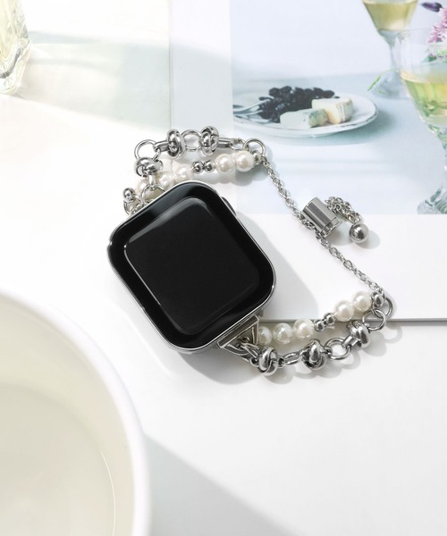 Urban Coral（アーバンコーラル）の「Apple Watch Band / アップルウォッチ ブレスレット チェーンバンド / Urban Coral（デジタル腕時計・レディース・ホワイト/シルバー×ブラック/ピンクゴールド/ブラック・40mm）」の8枚目の写真