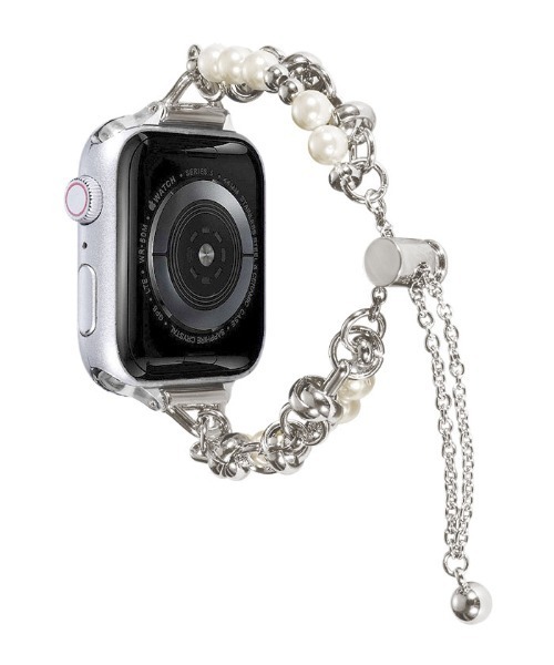 Urban Coral（アーバンコーラル）の「Apple Watch Band / アップルウォッチ ブレスレット チェーンバンド / Urban Coral（デジタル腕時計・レディース・ホワイト/シルバー×ブラック/ピンクゴールド/ブラック・40mm）」の11枚目の写真
