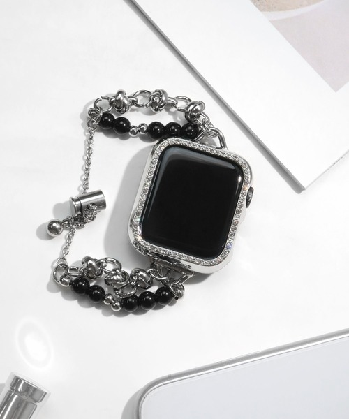 Urban Coral（アーバンコーラル）の「Apple Watch Band / アップルウォッチ ブレスレット チェーンバンド / Urban Coral（デジタル腕時計・レディース・ホワイト/シルバー×ブラック/ピンクゴールド/ブラック・40mm）」の9枚目の写真