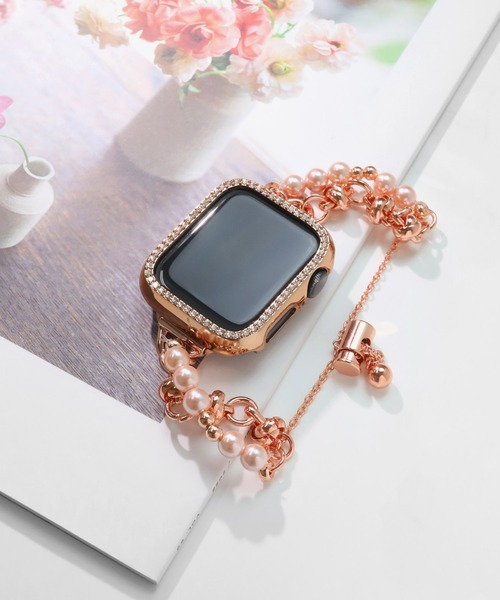 Urban Coral（アーバンコーラル）の「Apple Watch Band / アップルウォッチ ブレスレット チェーンバンド / Urban Coral（デジタル腕時計・レディース・ホワイト/シルバー×ブラック/ピンクゴールド/ブラック・40mm）」の10枚目の写真
