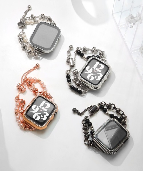 Urban Coral（アーバンコーラル）の「Apple Watch Band / アップルウォッチ ブレスレット チェーンバンド / Urban Coral（デジタル腕時計・レディース・ホワイト/シルバー×ブラック/ピンクゴールド/ブラック・40mm）」の14枚目の写真