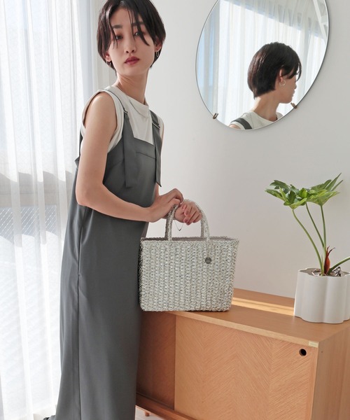 T・S・L（ティーエスエル）の「メタリックミックスペーパートートバッグ（かごバッグ・レディース・ゴールド/ブラック/シルバー・FREE）」の14枚目の写真