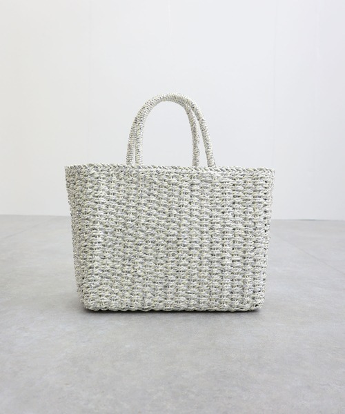 T・S・L（ティーエスエル）の「メタリックミックスペーパートートバッグ（かごバッグ・レディース・ゴールド/ブラック/シルバー・FREE）」の6枚目の写真