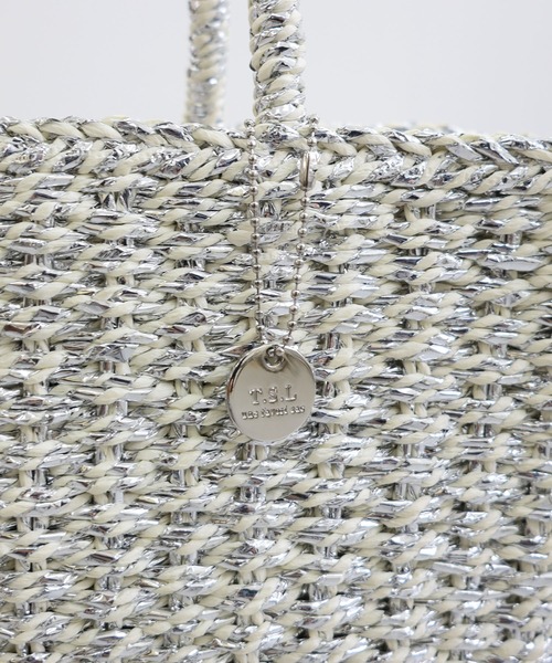 T・S・L（ティーエスエル）の「メタリックミックスペーパートートバッグ（かごバッグ・レディース・ゴールド/ブラック/シルバー・FREE）」の5枚目の写真