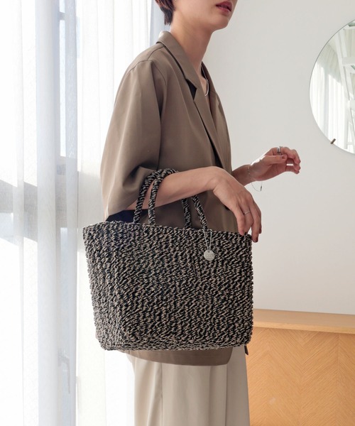 T・S・L（ティーエスエル）の「メタリックミックスペーパートートバッグ（かごバッグ・レディース・ゴールド/ブラック/シルバー・FREE）」の22枚目の写真