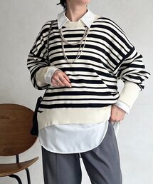 un dix cors | ニットセットレイヤープルオーバー(ニット/セーター)