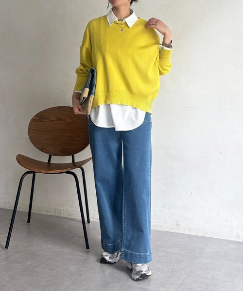 un dix cors（アンディコール）の「ニットセットレイヤープルオーバー（ニット/セーター・レディース・グレー/ホワイト/ブラック/イエロー・FREE）」の10枚目の写真