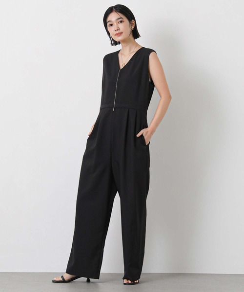 CHIGNON（シニヨン）の「ジャケット付きサロペット（ワンピース・レディース・モカ/ブラック・FREE）」の3枚目の写真