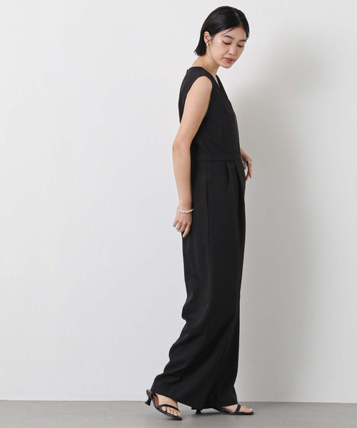 CHIGNON（シニヨン）の「ジャケット付きサロペット（ワンピース・レディース・モカ/ブラック・FREE）」の6枚目の写真
