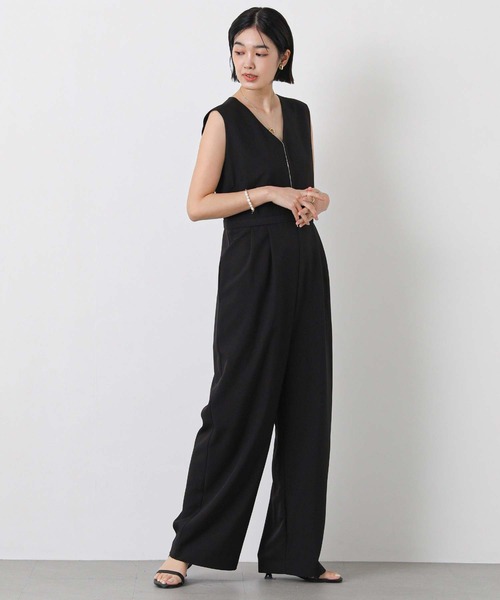 CHIGNON（シニヨン）の「ジャケット付きサロペット（ワンピース・レディース・モカ/ブラック・FREE）」の7枚目の写真