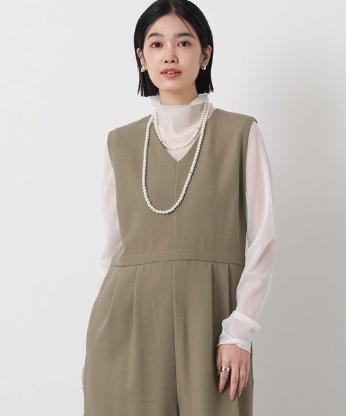 CHIGNON（シニヨン）の「ジャケット付きサロペット（ワンピース・レディース・モカ/ブラック・FREE）」の17枚目の写真