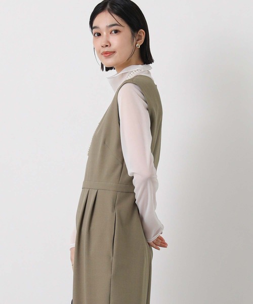 CHIGNON（シニヨン）の「ジャケット付きサロペット（ワンピース・レディース・モカ/ブラック・FREE）」の18枚目の写真