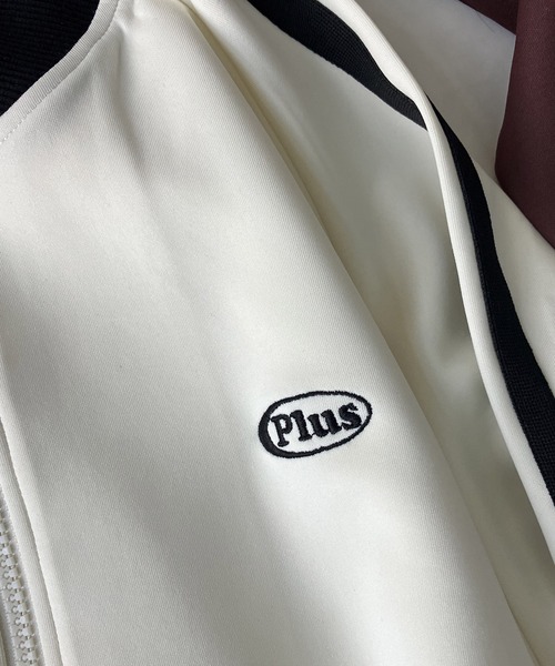 AS KNOW AS plus（アズノゥアズプラス）の「〇ワンポイントロゴ刺繍 サイドライン入り クロップド丈 Wジップトラックジャケット【UNISEX ITEM】（ジャージ・レディース・アイボリー系/ブラウン系/サックスブルー系・FREE）」の10枚目の写真