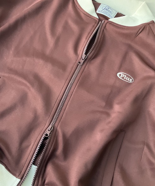 AS KNOW AS plus（アズノゥアズプラス）の「〇ワンポイントロゴ刺繍 サイドライン入り クロップド丈 Wジップトラックジャケット【UNISEX ITEM】（ジャージ・レディース・アイボリー系/ブラウン系/サックスブルー系・FREE）」の5枚目の写真