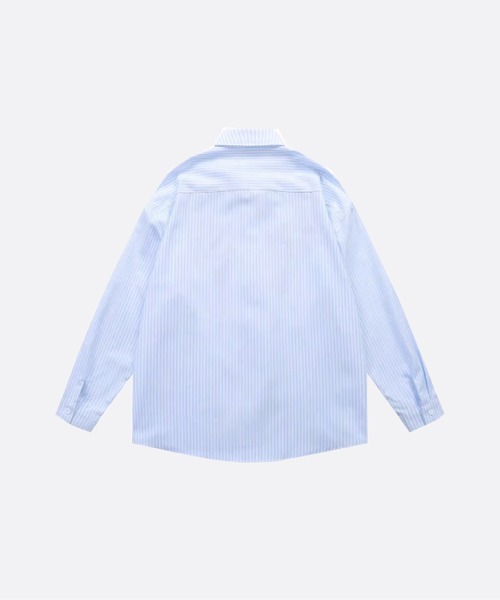U:UME(ユーム)の「Flower Embroidery Stripe Shirt(シャツ/ブラウス・メンズ・ブルー/イエロー/パープル・X-LARGE/LARGE/MEDIUM)」の4枚目の写真