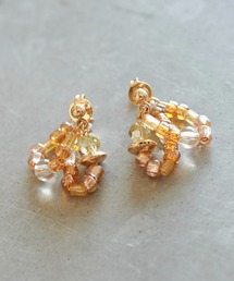ボーダー ビーズ ピアス