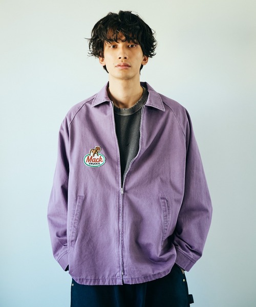 C.E.L.STORE（セルストア）の「MACK TRUCKS / マック トラックス MACK TRUCK JACKET ワークジャケット（ブルゾン・メンズ・パープル/ブラック・LARGE）」の2枚目の写真