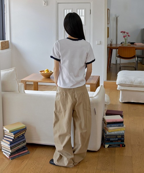 UNE MANSION(ユヌマンション)の「カジュアルフルーツレタリングリンガー半袖Tシャツ(Tシャツ/カットソー・レディース・ブラック/イエロー/ホワイト・FREE)」の12枚目の写真