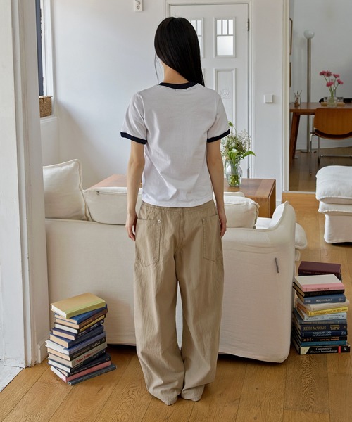 UNE MANSION(ユヌマンション)の「カジュアルフルーツレタリングリンガー半袖Tシャツ(Tシャツ/カットソー・レディース・ブラック/イエロー/ホワイト・FREE)」の18枚目の写真