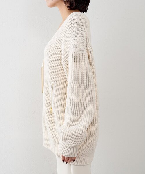 Whim Gazette(ウィムガゼット)の「【GEMINI】片畔カーディガン(カーディガン/ボレロ・レディース・ホワイト系その他/キャメル・FREE)」の10枚目の写真