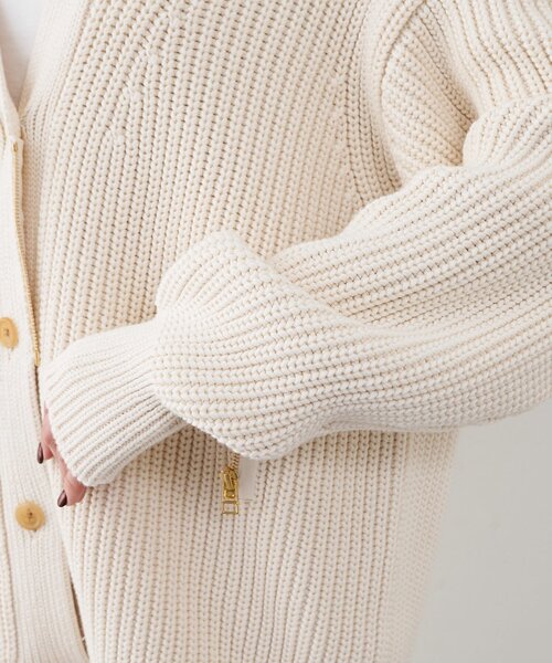 Whim Gazette(ウィムガゼット)の「【GEMINI】片畔カーディガン(カーディガン/ボレロ・レディース・ホワイト系その他/キャメル・FREE)」の7枚目の写真