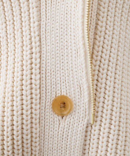 Whim Gazette(ウィムガゼット)の「【GEMINI】片畔カーディガン(カーディガン/ボレロ・レディース・ホワイト系その他/キャメル・FREE)」の4枚目の写真