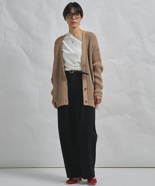 Whim Gazette(ウィムガゼット)の「【GEMINI】片畔カーディガン(カーディガン/ボレロ・レディース・ホワイト系その他/キャメル・FREE)」の12枚目の写真