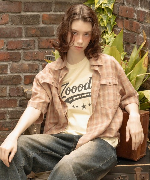 Zooodle(ズードル)の「Tab sleeve check shirt - タブスリーブ半袖チェックシャツ -(シャツ/ブラウス・メンズ・レッド/ブルー・MEDIUM/LARGE)」の21枚目の写真