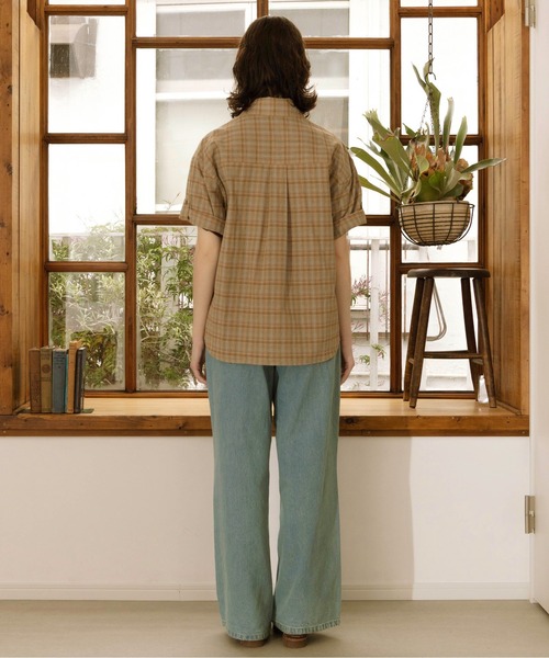 Zooodle(ズードル)の「Tab sleeve check shirt - タブスリーブ半袖チェックシャツ -(シャツ/ブラウス・メンズ・レッド/ブルー・MEDIUM/LARGE)」の8枚目の写真
