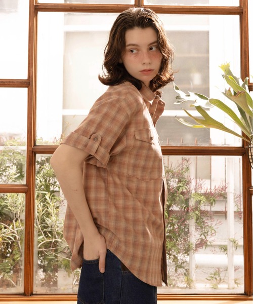 Zooodle(ズードル)の「Tab sleeve check shirt - タブスリーブ半袖チェックシャツ -(シャツ/ブラウス・メンズ・レッド/ブルー・MEDIUM/LARGE)」の20枚目の写真
