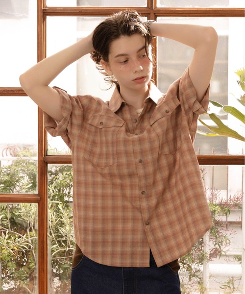 Zooodle(ズードル)の「Tab sleeve check shirt - タブスリーブ半袖チェックシャツ -(シャツ/ブラウス・メンズ・レッド/ブルー・MEDIUM/LARGE)」の19枚目の写真