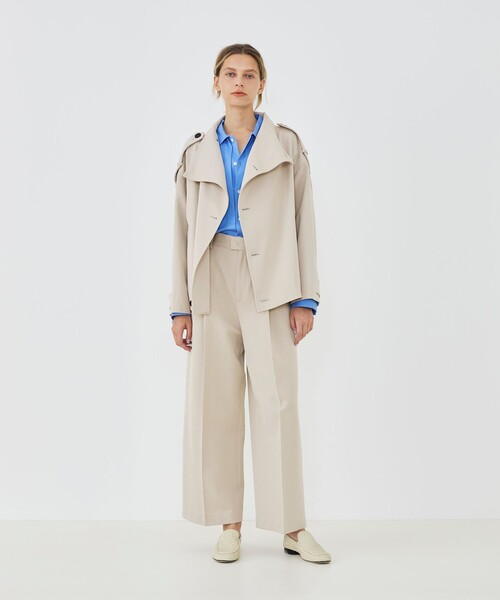 GALERIE VIE（ギャルリー ヴィー）の「コットンウールギャバジン ハイネックショートコート（その他アウター・レディース・ライトベージュ・FREE）」の13枚目の写真