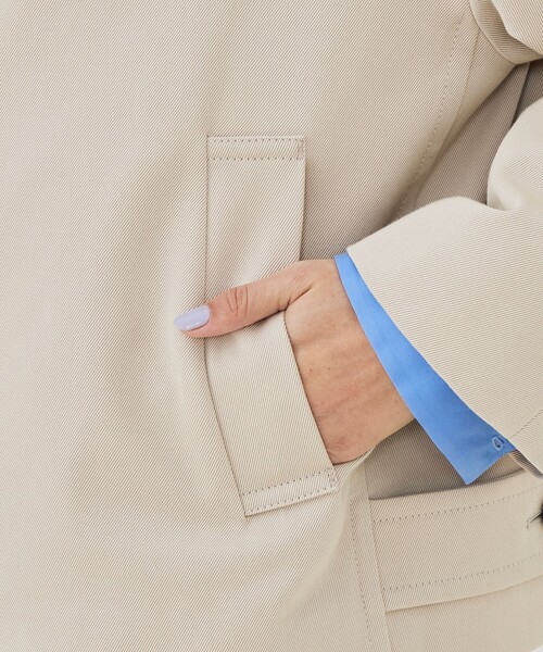 GALERIE VIE（ギャルリー ヴィー）の「コットンウールギャバジン ハイネックショートコート（その他アウター・レディース・ライトベージュ・FREE）」の8枚目の写真