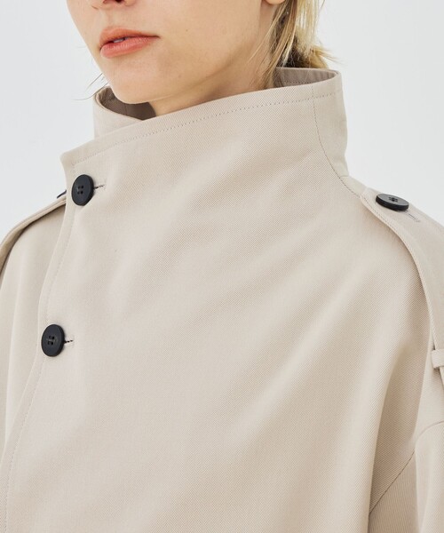 GALERIE VIE（ギャルリー ヴィー）の「コットンウールギャバジン ハイネックショートコート（その他アウター・レディース・ライトベージュ・FREE）」の11枚目の写真