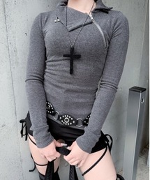 Never mind the XU / Chikashitsu+ | 【nmtc+】zip high neck long sleeve / 【エヌエムティーシープラス】ジップハイネックロングスリーブ＜着用動画あり＞(ニット/セーター)