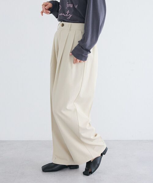 CRAFT STANDARD BOUTIQUE（クラフトスタンダードブティック）の「アシンメトリーカットフラットシューズ（パンプス・レディース・ブラウン/ブラック・L/M）」の4枚目の写真