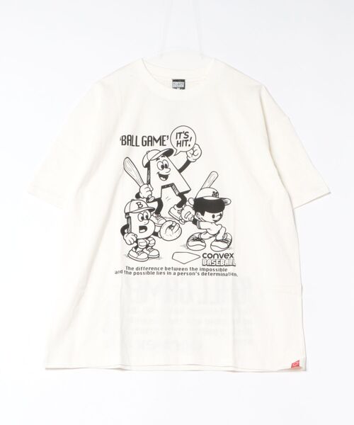 CONVEX（コンベックス）の「BALLｹﾞｰﾑ / WIDE-T（大人）（Tシャツ/カットソー・メンズ・杢グレー/イエロー/オフホワイト・LARGE/MEDIUM）」の7枚目の写真